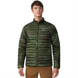 Mountain Hardwear Ghost Whisperer Snap Jacket Men's in Combat Green Calaveras Camo Print